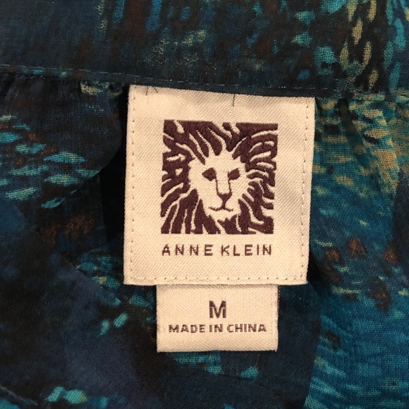 ANNE KLEIN | Sheer Long Sleeve Blouse - Picture 4 of 5